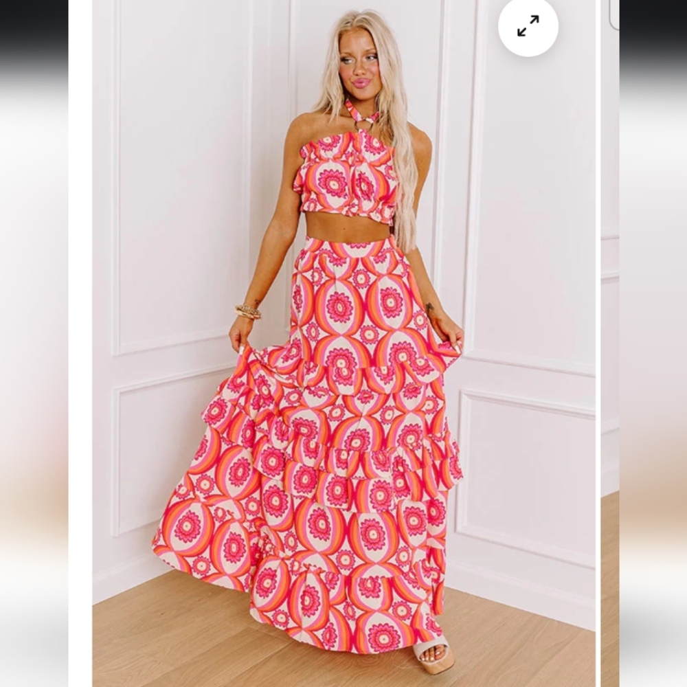 Pink & Orange Patterned Set